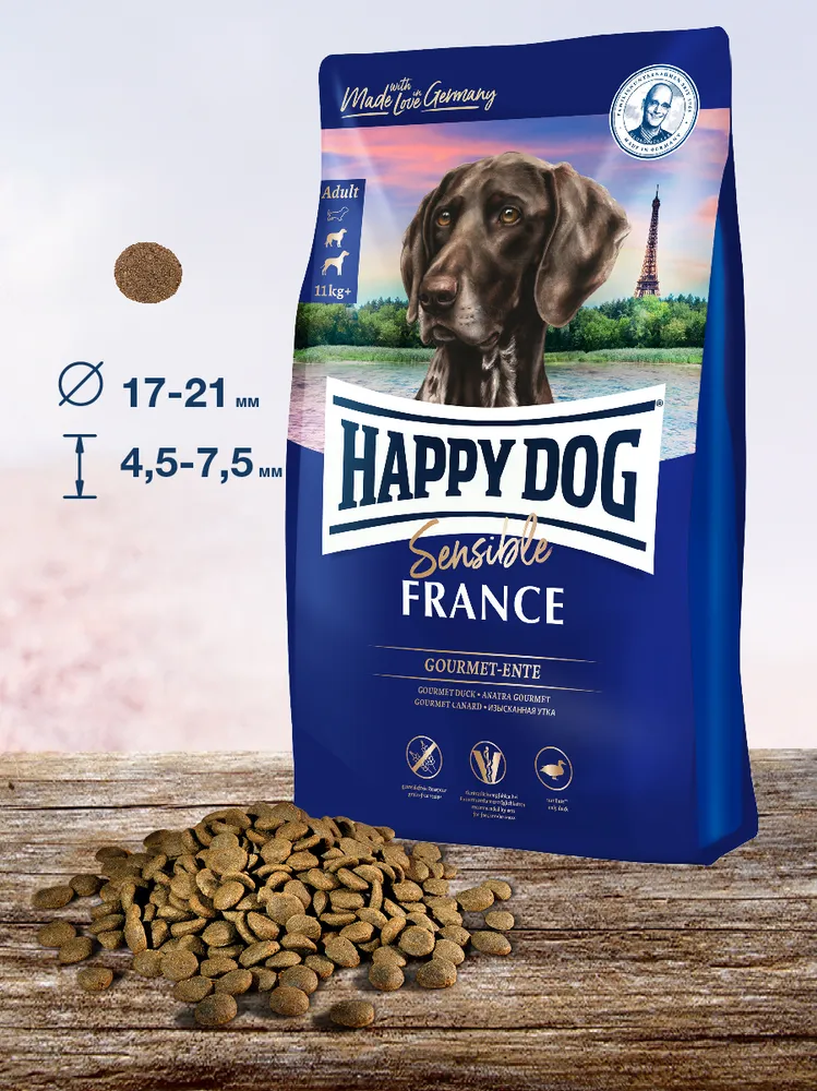 خرید و مشخصات غذا خشک هپی داگ سنسیبل فرانسه | happy dog sensible france
