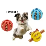 خرید و مشخصات توپ تشویقی شیار دار | dog ball treat holder