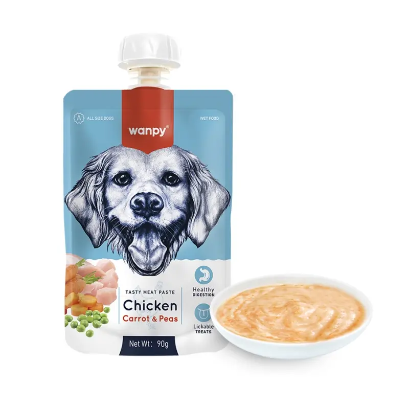 خرید ، قیمت و مشخصات پودینگ ونپی با طعم مرغ | Wanpy Chicken Flavor Pudding for Dogs