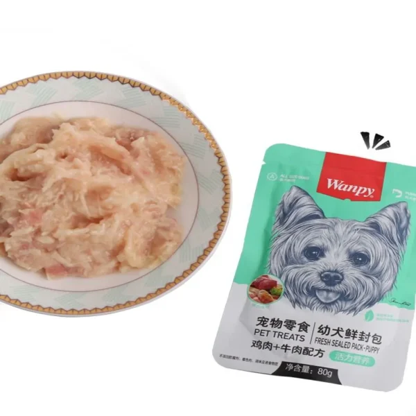 خرید ، قیمت و مشخصات پوچ ونپی با طعم جگر و گوشت گاو | wanpy dog treats Wanpy lever & beef