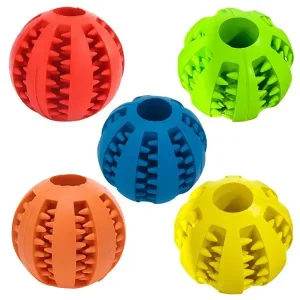 خرید و مشخصات توپ تشویقی شیار دار | dog ball treat holder