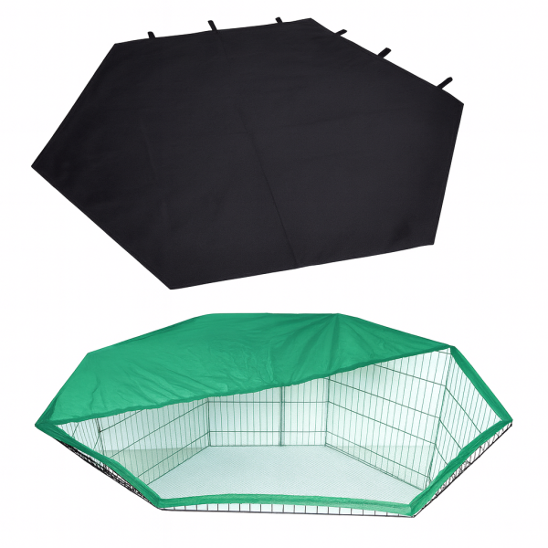 خرید و مشخصات پارک سگ سقف برزنتی 6 تکه | foldable dog cage