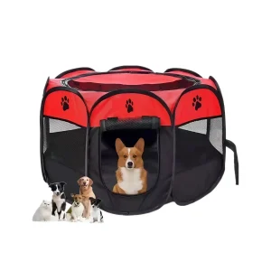 خرید ، قیمت و مشخصات پارک برزنتی ساده سایز L , M | foldable dog cage
