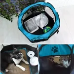 خرید ، قیمت و مشخصات پارک برزنتی ساده سایز L , M | foldable dog cage