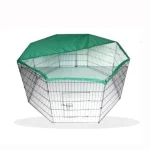 خرید و مشخصات پارک سگ سقف برزنتی 8 تکه | foldable dog cage