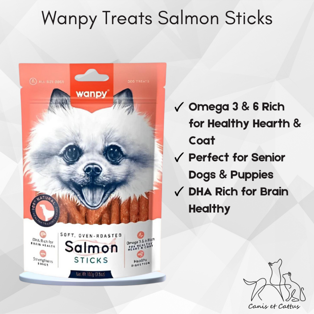 خرید ، قیمت و مشخصات تشویقی سگ ونپی مدادی سالمون | Wanpy Salmon Stick