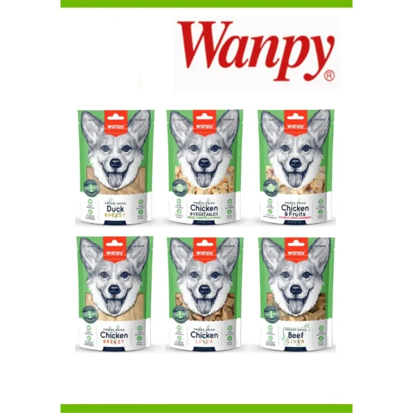 قیمت و خرید تشویقی سگ ونپی فریز دراید جگر مرغ | Wanpy Dog Treat With chicken liver
