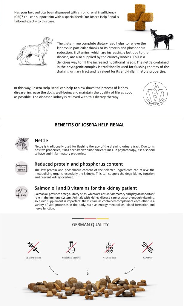 خرید و مشخصات غذا خشک درمانی مشکلات کلیوی سگ بالغ جوسرا | Josera Help Renal