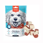 خرید ، قیمت و مشخصات تشویقی سگ مرغ جرکی و سوشی ونپی | Wanpy Chicken Jerky & Codfish Sushi