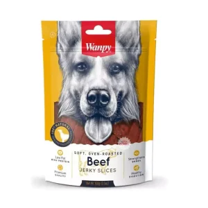 خرید و مشخصات تشویقی سگ ونپی گوشت گاو تکه ای Wanpy Beef Marbled Bites