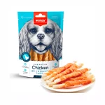 خرید و مشخصات تشویقی سگ ونپی طعم مرغ و دورپیچ چربی | Wanpy Chicken & Rawhide Twists