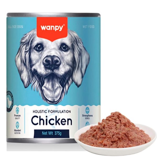 قیمت و مشخصات کنسرو ونپی با طعم مرغ و سبزیجات | Wanpy Dog Canned Food Chicken پت شاپ لنداف هانا