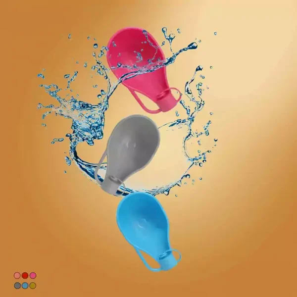 خرید و مشخصات سر آبخوری قمقمه مسافرتی سگ | Bottle Cap Dog Water Bowl