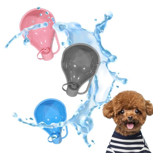 خرید و مشخصات سر آبخوری قمقمه مسافرتی سگ | Bottle Cap Dog Water Bowl