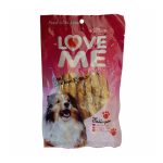 خرید ، قیمت و مشخصات تشویقی مدادی با دور پیچ مرغ لاو می از پت شاپ لنداف هانا | LOVE ME dog treat