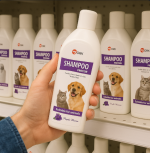 خرید ، قیمت و مشخصات شامپو سگ و گربه یورک گل بنفشه پت شاپ لنداف هانا