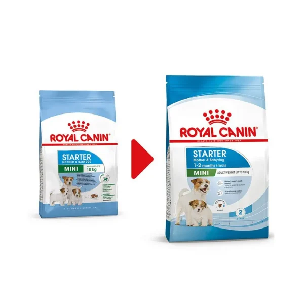خرید و مشخصات غذا خشک مادر و فرزند رویال کنین از پت شاپ لنداف هانا | Mini Starter Mother & Babydog