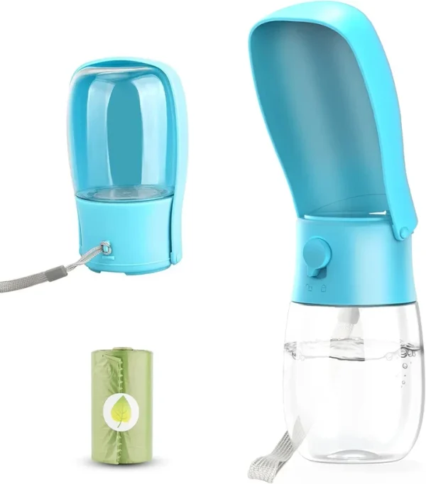 خرید ، قیمت و مشخصات قمقمه تاشو سگ | Pet Water Bottle with Foldable Bowl