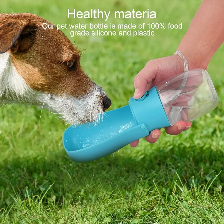 خرید ، قیمت و مشخصات قمقمه تاشو سگ | Pet Water Bottle with Foldable Bowl
