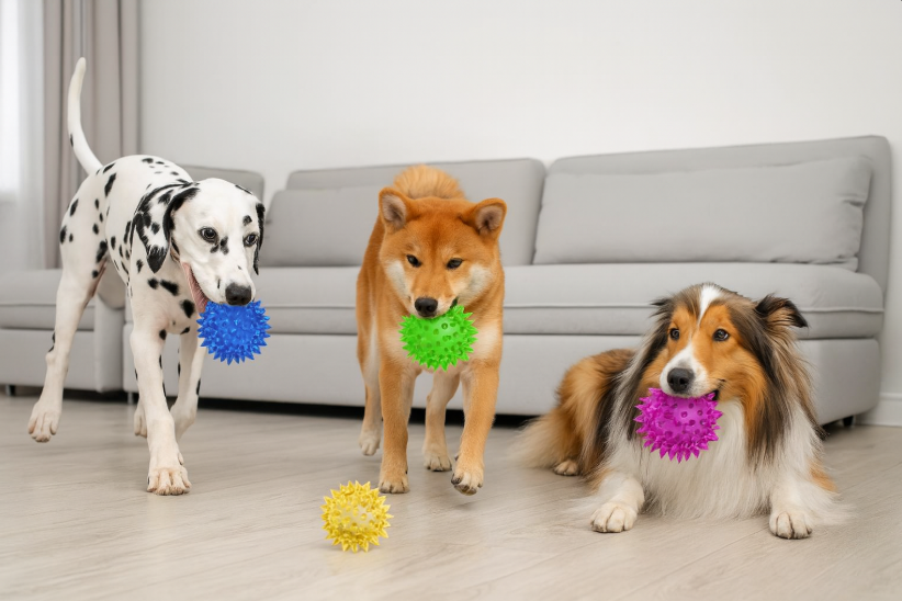 قیمت خرید و مشخصات توپ سگ خرید از پت شاپ لنداف هانا | dog horn light ball