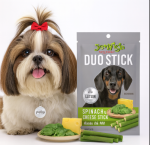 خرید ، قیمت و مشخصات تشویقی سگ جرهای با طعم اسفناج و پنیر خرید از پت شاپ لنداف هانا | jerhigh duo stick