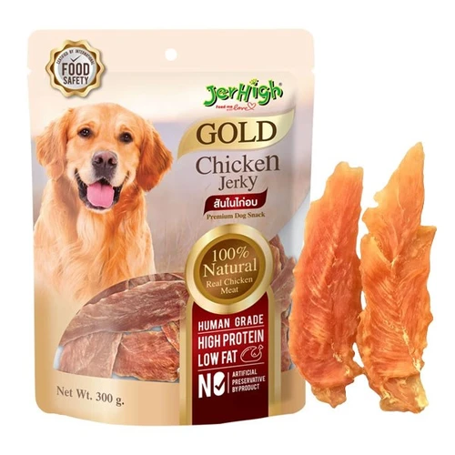 خرید، قیمت و مشخصات تشویقی جرهای مرغ 300 گرم از پت شاپ لنداف هانا | Jerhigh Jerky Dog Chicken