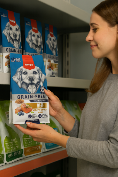 خرید ، قیمت و مشخصات غذا خشک ونپی از پت شاپ لنداف هانا | wanpy dry dog food