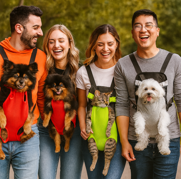 خرید ، قیمت و مشخصات آغوشی سگ و گربه از پت شاپ لنداف هانا | Pet Sling Carrier