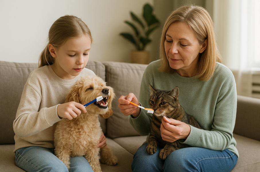 اهمیت بهداشت دهان و دندان حیوانات خانگی از پت شاپ لنداف هانا