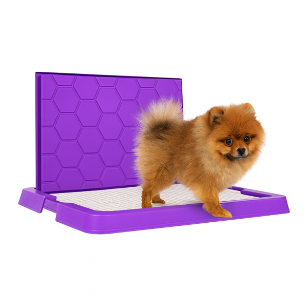 خرید ، قیمت و مشخصا دیواره ی سینی ادرار از پت شاپ لنداف هانا | Indoor Dog Toilet with Backboard