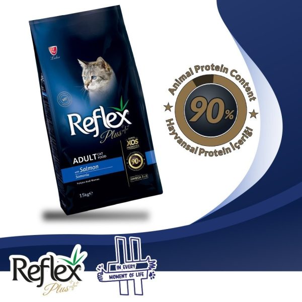 خرید قیمت و مشخصات غذا خشک گربه رفلکس پلاس از پت شاپ لنداف هانا | Reflex Plus Adult Cat Food with SalmonReflex Plus Adult Cat Food with Salmon