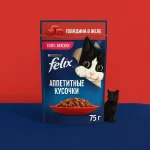 خرید ، قیمت و مشخصات پوچ گربه فلیکس گاو از پت شاپ لنداف هانا | Felix Turkey In Beef