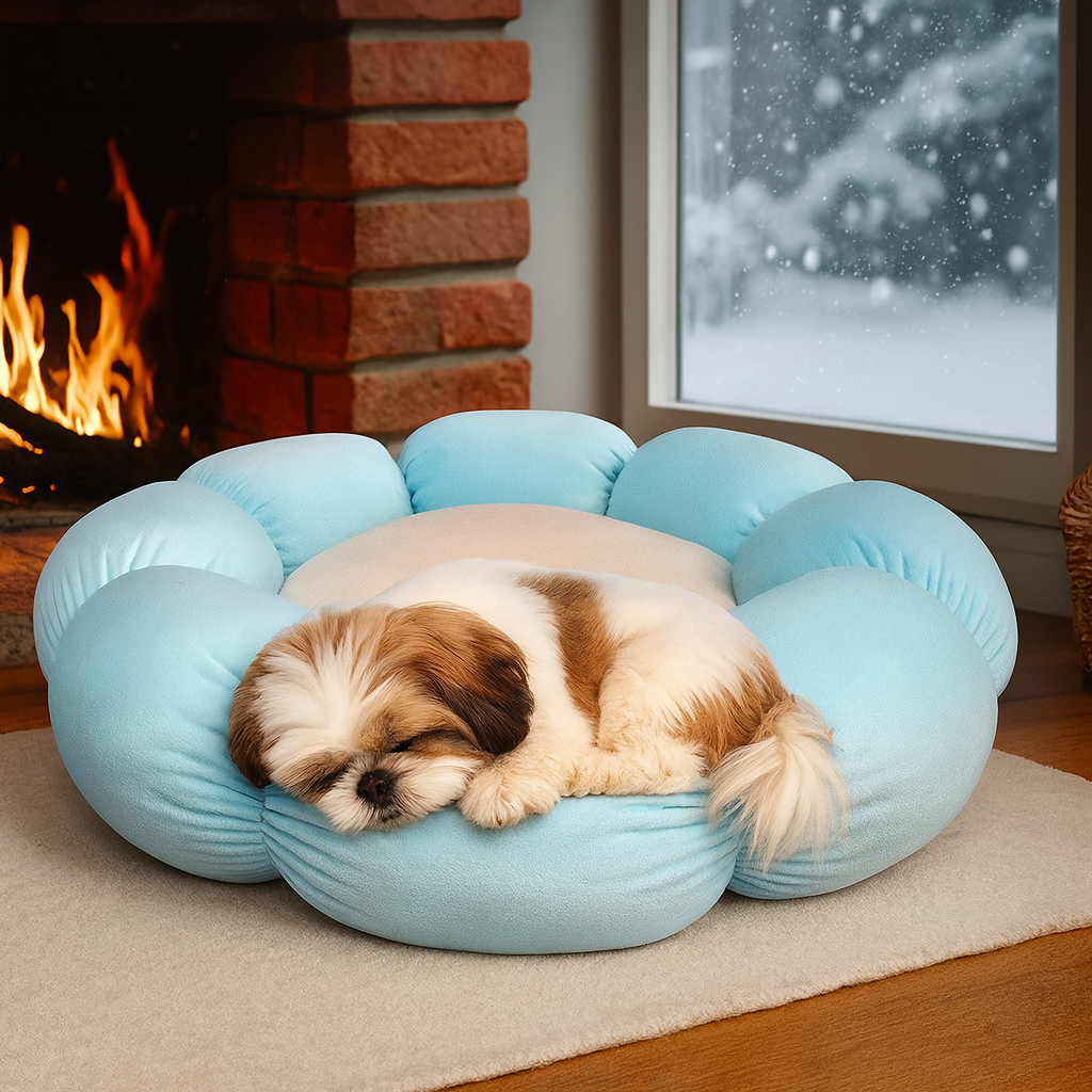 خرید ، قیمت و مشخصات تشک طرح گل از پت شاپ لنداف هانا | Flower-shaped Pet Bed