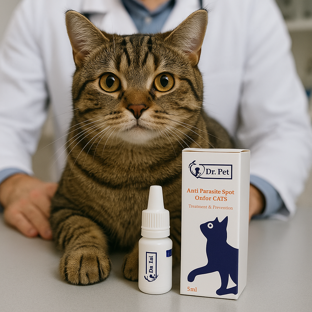 خرید ، قیمت و مشخصات قطره ضد کک و کنه گربه گردنی دکتر پت از پت شاپ لنداف هانا | Anti-Flea and Tick Spot-On