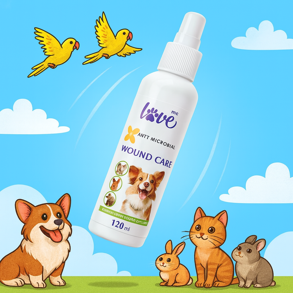 خرید ، قیمت و مشخصات اسپری ترمیم زخم حیوانات از پت شاپ لنداف هانا | Pet Wound Care Spray