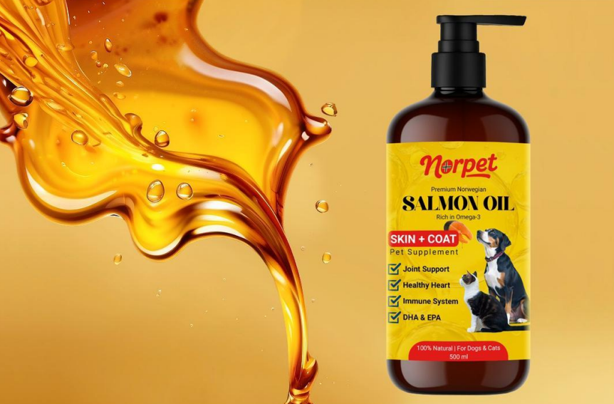 خرید ، قیمت و مشخصات روغن ماهی سالمون نورپت از پت شاپ لنداف هانا | Nor Pet Salmon Oil