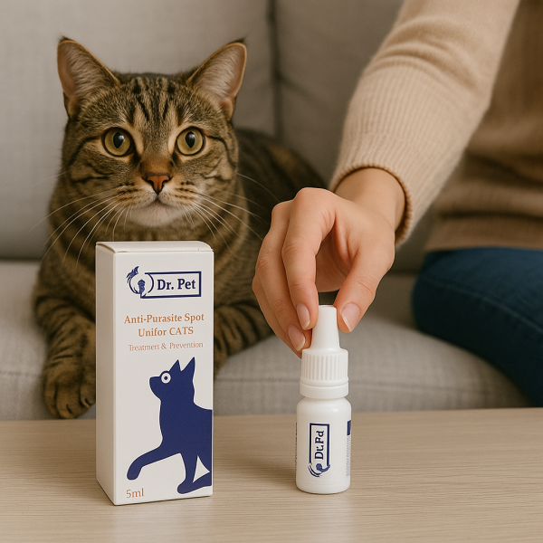 خرید ، قیمت و مشخصات قطره ضد کک و کنه گربه گردنی دکتر پت از پت شاپ لنداف هانا | Anti-Flea and Tick Spot-On