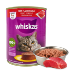 خرید ، قیمت و مشخصات کنسرو پته ویسکاس طعم بیف از پت شاپ لنداف هانا | Whiskas Beef Flavour Loaf