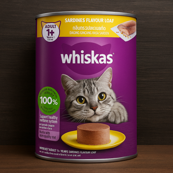 خرید ، قیمت و مشخصات کنسرو پته ویسکاس ماهی ساردین از پت شاپ لنداف هانا | Whiskas Sardines Flavour Loaf