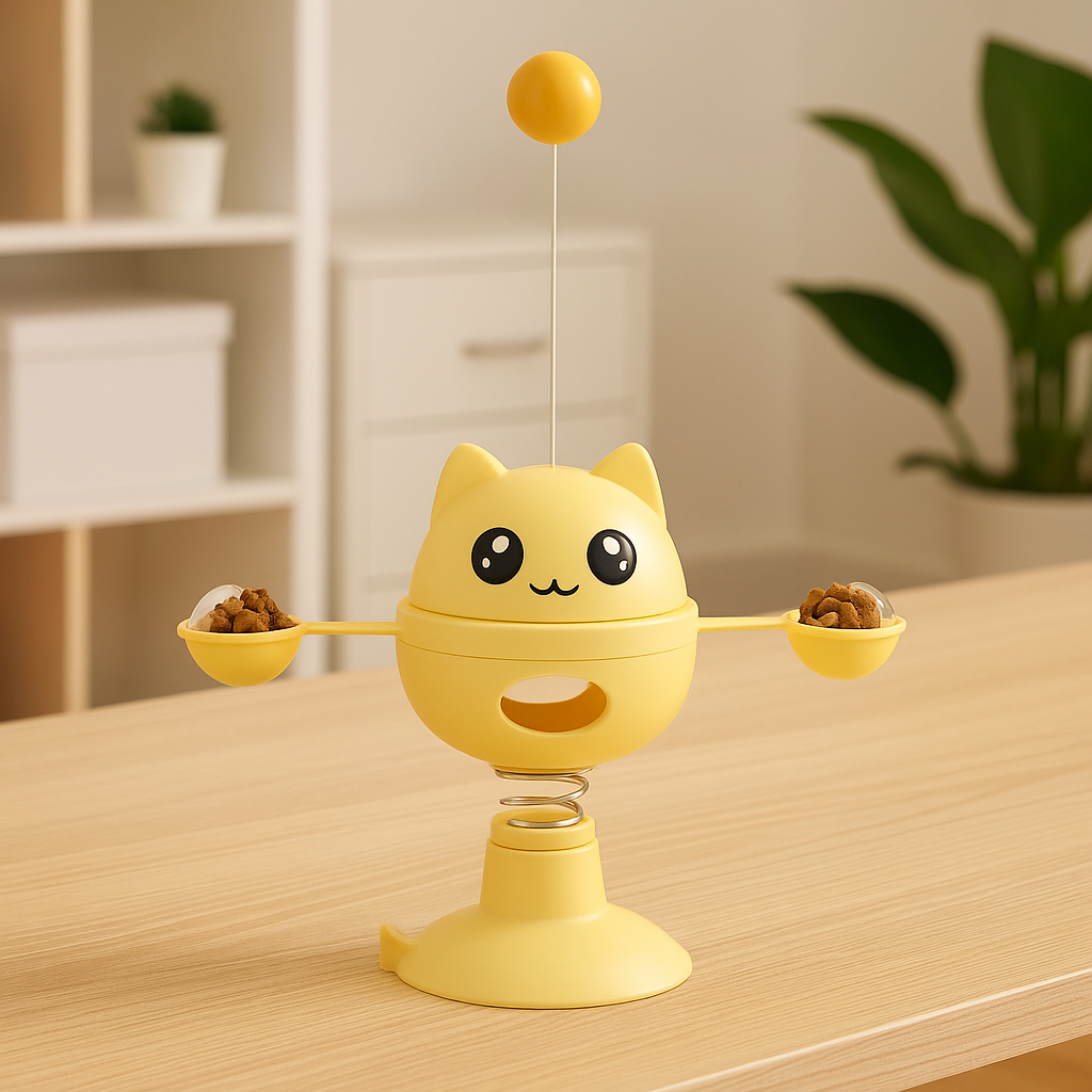 خرید ، قیمت و مشخصات اسباب‌ بازی چرخشی مخزن‌ دار از پت شاپ لنداف هانا | Pet Rotary Toy