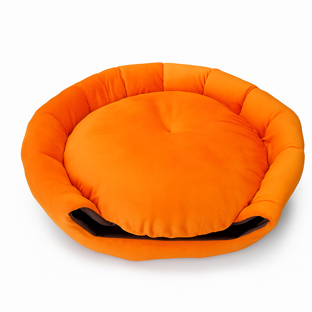 خرید ، قیمت و مشخصات جاخواب سه کاره ی حیوانات خانگی طرح کدو از پت شاپ لنداف هانا | Pet Nest