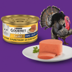 خرید ، قیمت و مشخصات کنسرو گرومت با طعم بوقلمون از پت شاپ لنداف هانا | Gourmet Gold Turkey