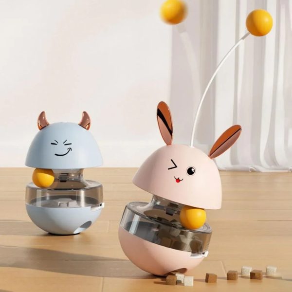 خرید ، قیمت و مشخصات اسباب‌بازی تعادلی مخزن‌دار تشویقی‌خور از پت شاپ لنداف هانا | Interactive Balance Treat Toy ، Pet Wobble Toy