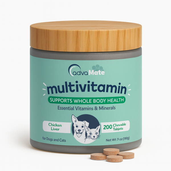 خرید ، قیمت و مشخصات مولتی ویتامین سگ و گربه ادواکر از پت شاپ لنداف هانا | AdvaMate Multivitamin