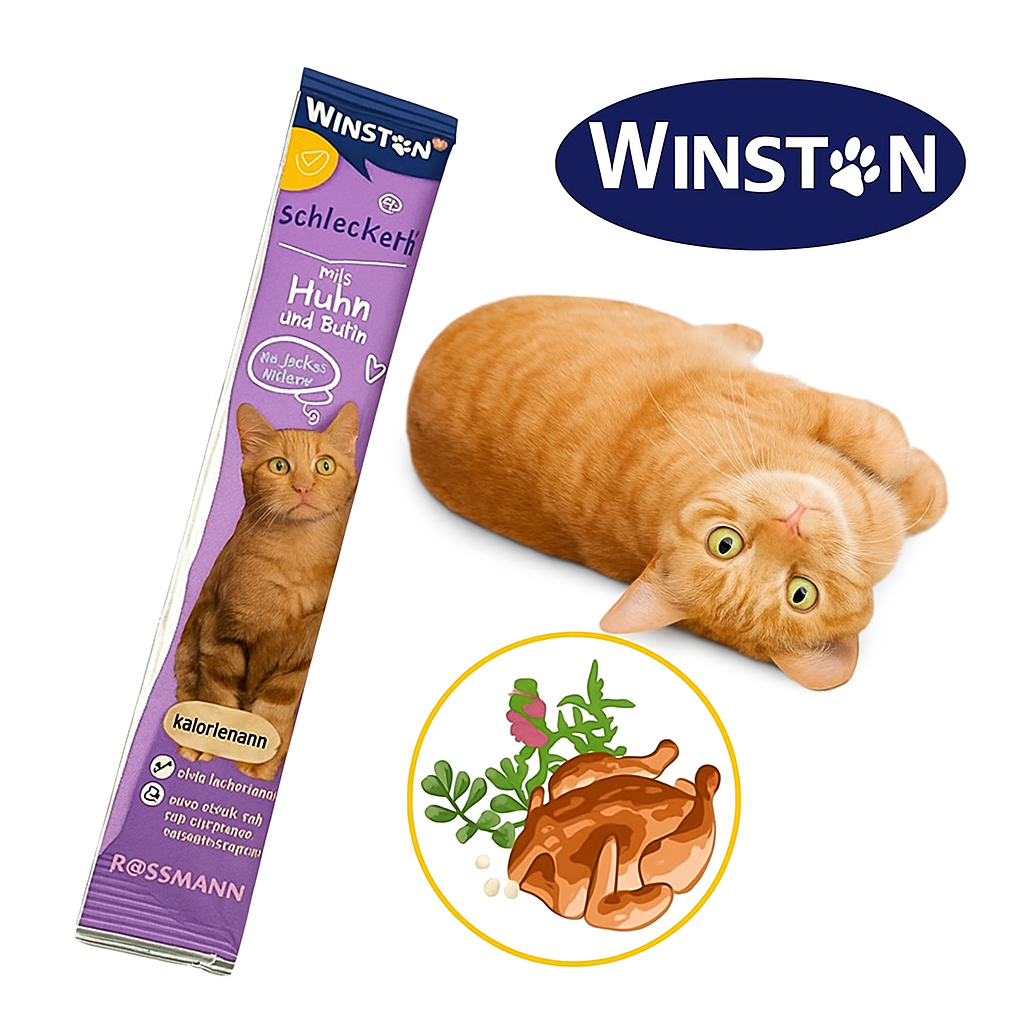 خرید ، قیمت و مشخصات بستنی گربه وینستون باطعم مرغ و ماهی از پت شاپ لنداف هانا | Winston Schleckerli