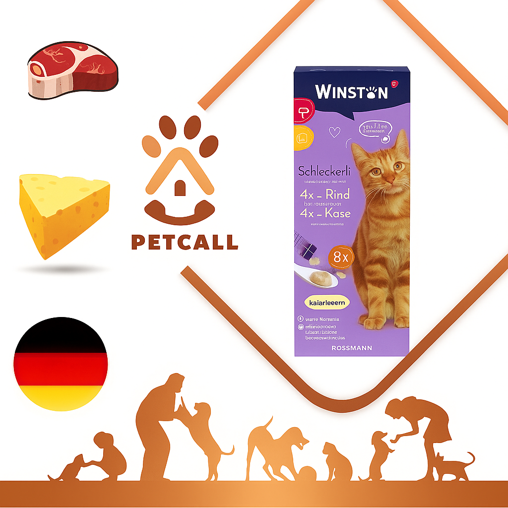 خرید ، قیمت و مشخصات بستنی گربه وینستون طعم گوشت و پنیر از پت شاپ لنداف هانا | Winston Schleckerli