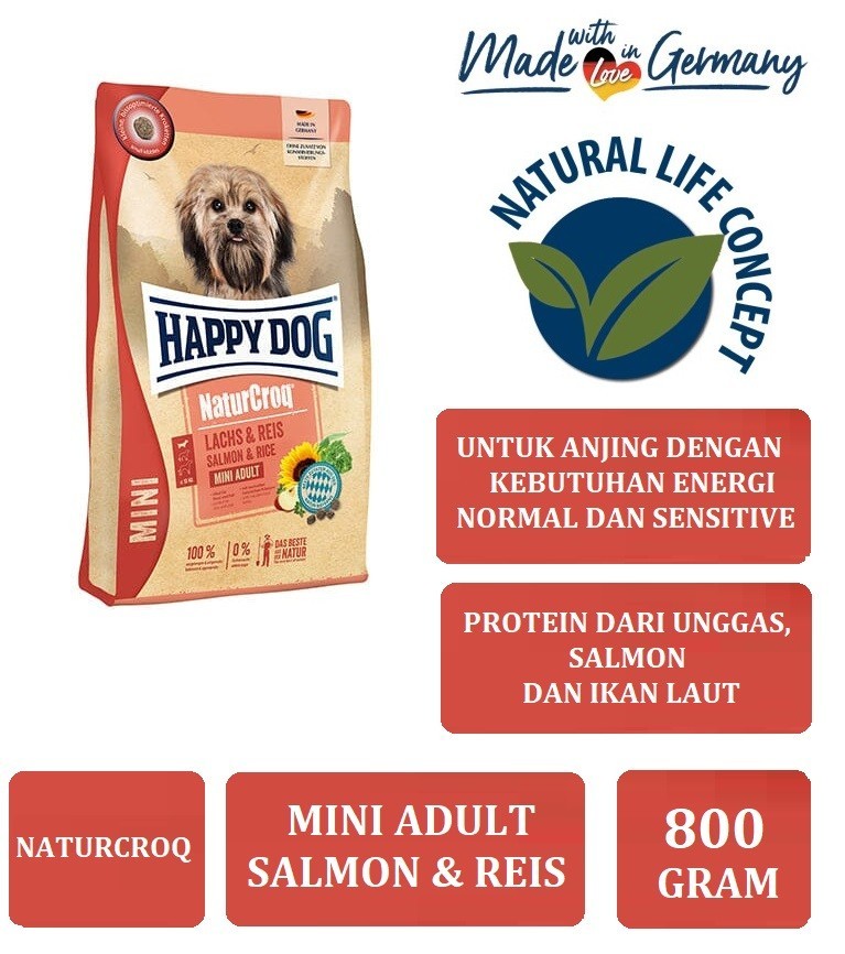 خرید قیمت و مشخصات غذا خشک هپی داگ نیچر کراک مینی ادالت از پت شاپ لنداف هانا | Happy Dog Natur Croq