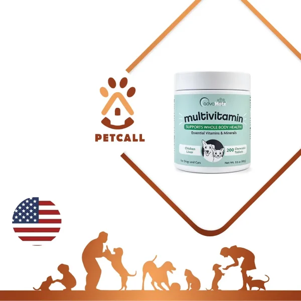 خرید ، قیمت و مشخصات مولتی ویتامین سگ و گربه ادواکر از پت شاپ لنداف هانا | AdvaMate Multivitamin
