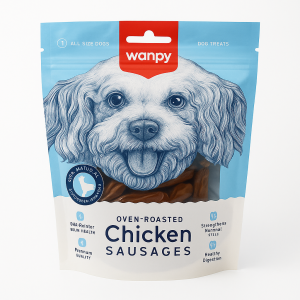 خرید ، قیمت و مشخصات تشویقی سوسیسی مرغ ونپی از پت شاپ لنداف هانا | Wanpy Chicken Sausages