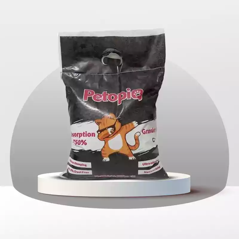 خرید ، قیمت و مشخصات خاک گربه پتوپیا کربن دار از پت شاپ لنداف هانا | Petopia Carbonized Cat Litter